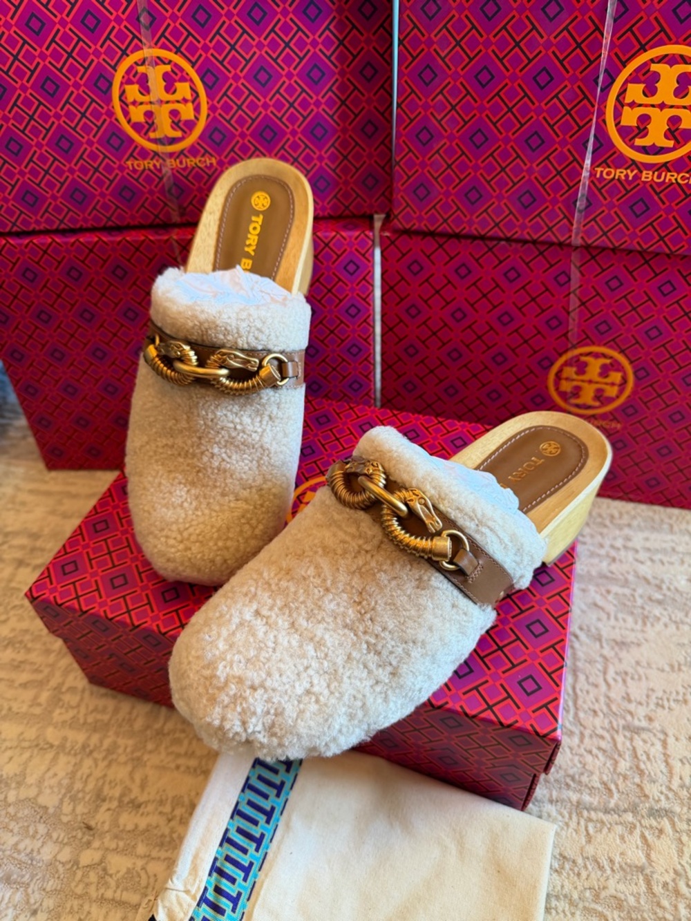 Tory Burch JESSA Shearling Clog